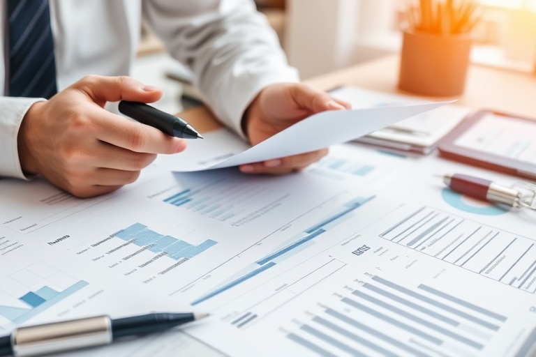 Reviewing financial processes for improvement.